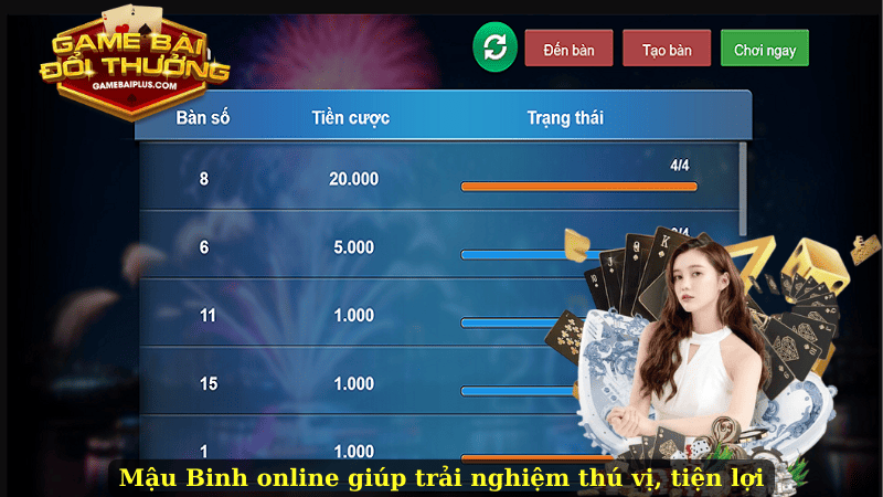Mậu binh online giúp trải nghiệm thú vị, tiện lợi
