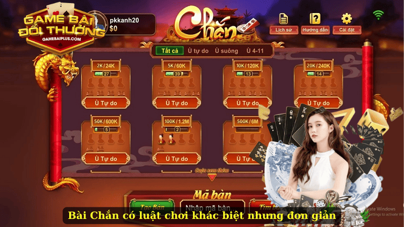 Bài Chắn có luật chơi khác biệt nhưng đơn giản