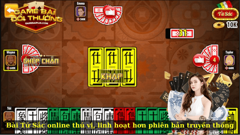 Bài Tứ Sắc online thú vị, linh hoạt hơn phiên bản truyền thống